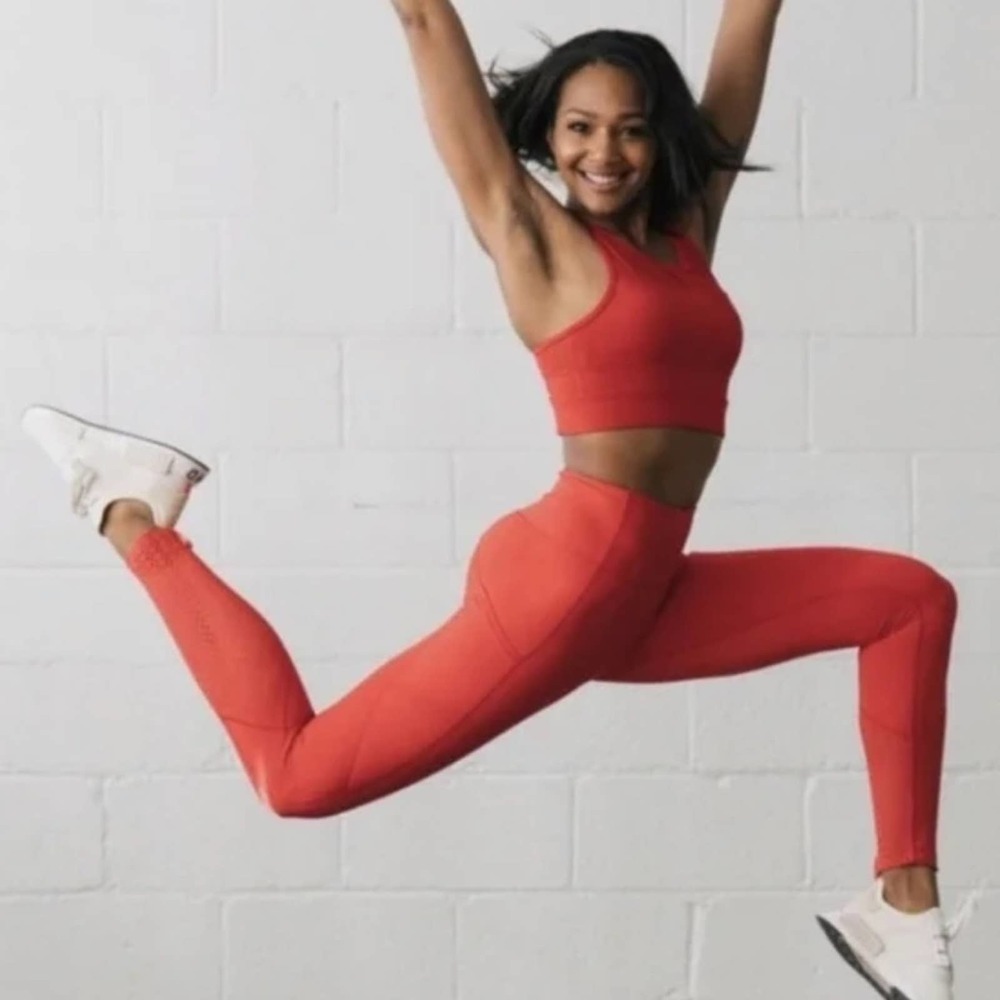 ZYIA | Red Chill Laser Cut Legging
